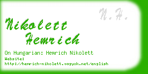 nikolett hemrich business card